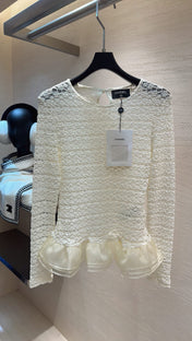 CHANEL 26S SHEER ORGANZA BLOUSE 661