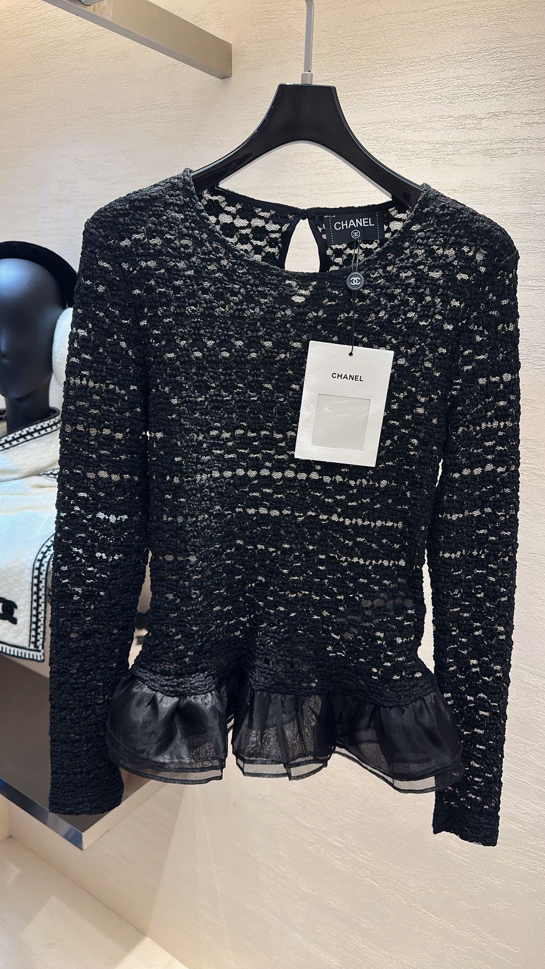 CHANEL 26S SHEER ORGANZA BLOUSE 660