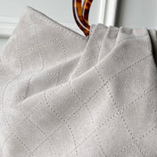CHANEL 26S HAND BAG 32 IN LIGHT GREY BEIGE SUEDE