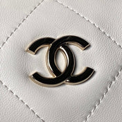 CHANEL 26S HOBO BAG 23 IN WHITE LAMBSKIN