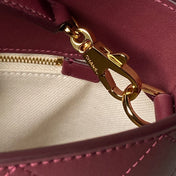 CHANEL 26S BUCKET SHOULDER BAG 27 IN BURGUNDY RED LAMBSKIN GOLD HARDWARE