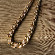 CHANEL 26S VANITY CASE 23 IN KHAKI BROWN LIZARD-EMBOSSED LEATHER
