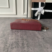 CHANEL 26S VANITY CASE 23 IN DARK RED LIZARD-EMBOSSED LEATHER