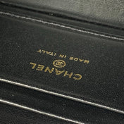 CHANEL 26S VANITY CASE 23 IN BLACK LIZARD-EMBOSSED LEATHER