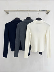 PRADA 25S LONG-SLEEVE KNITTED POLO SHIRT 294