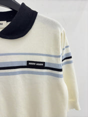 MIUMIU 26S KNIT POLO SWEATER 981