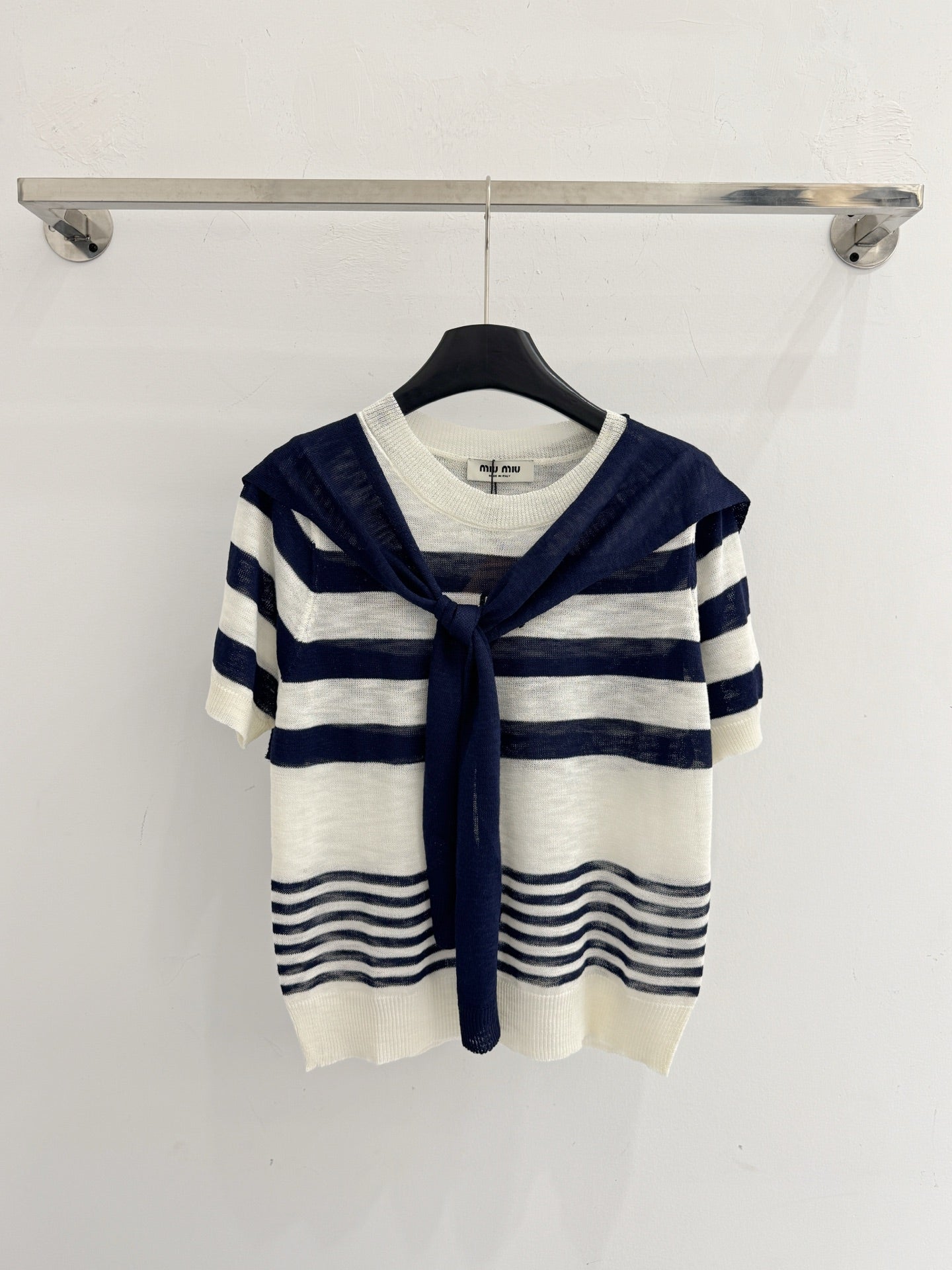MIUMIU 26S SHORT-SLEEVED SWEATER STYLE 1097