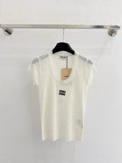 MIUMIU 26S SHORT-SLEEVED SWEATER STYLE 1095