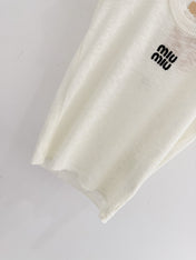 MIUMIU 26S SHORT-SLEEVED SWEATER STYLE 1095