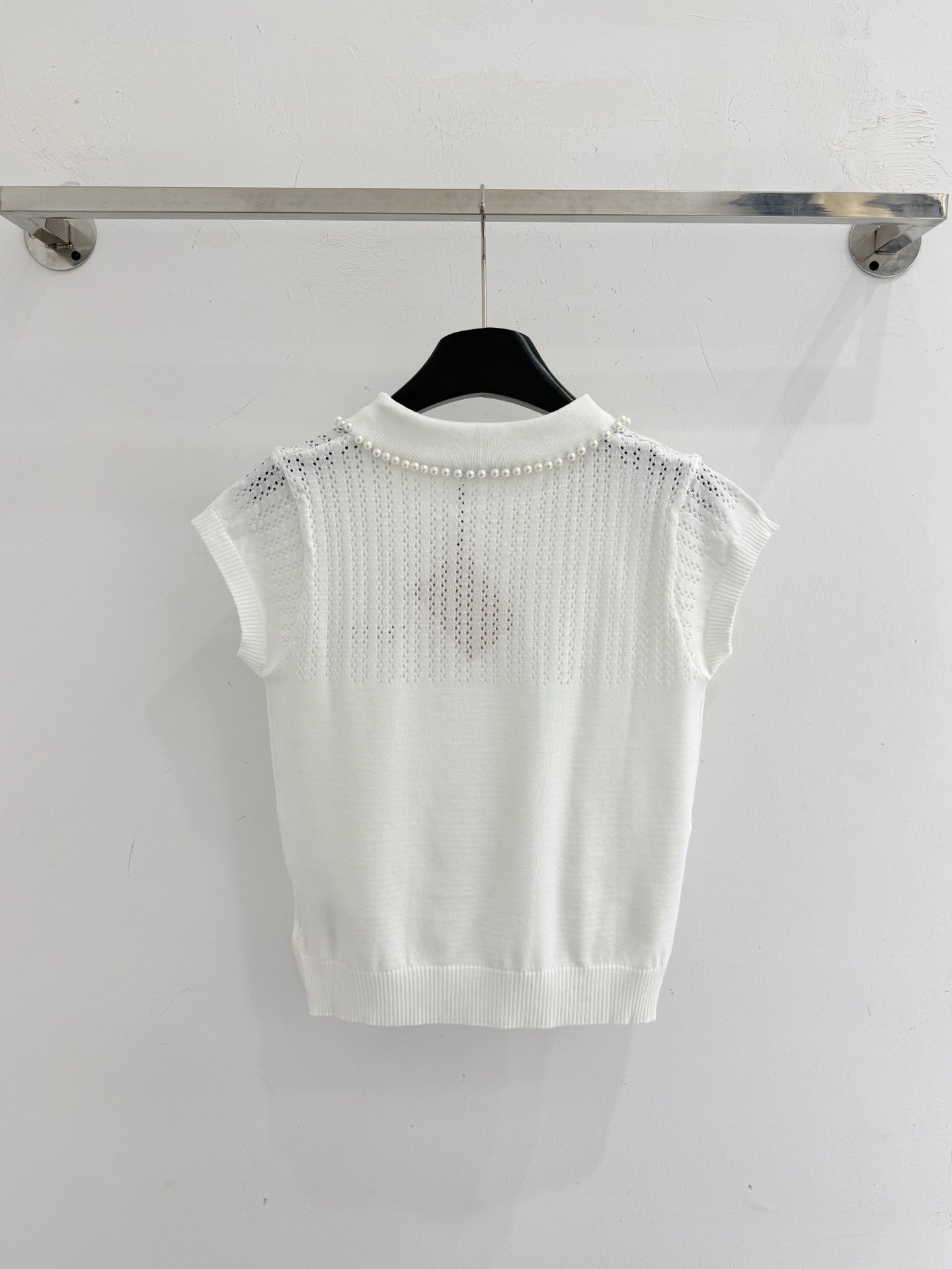 MIUMIU 26S SHORT-SLEEVED KNIT POLO SHIRT STYLE 1073
