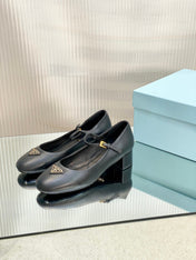 PRA NAPPA MARY JANE PUMPS BLACK LAMBSKIN