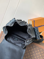 CHRISTOPHER MM BACKPACK 47 IN BLACK DAMIER GRAPHITE CANVAS