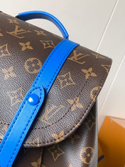 LV 25S CHRISTOPHER BACKPACK 48 IN BROWN AND PERSIAN BLUE CANVAS MONOGRAM