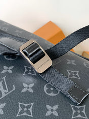 LV 25S DISCOVERY PM BACKPACK 38 IN BLACK AQUA MONOGRAM ECLIPSE CANVAS AND CALFSKIN