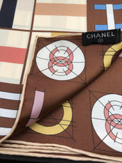 CHANEL 25S SCARF 90 IN SILK 704586