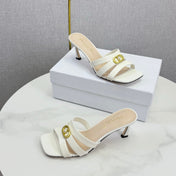 DIOR 26S 30 MONTAIGNE HIGH-HEELED IN WHITE CALFSKIN GOLD HARDWARE