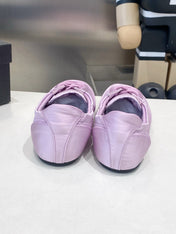 PRADA 26S SNEAKERS IN LIGHT PURPLE SATIN