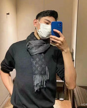MONOGRAM GRADIENT 180 CM SCARF BLACK CASHMERE 392957