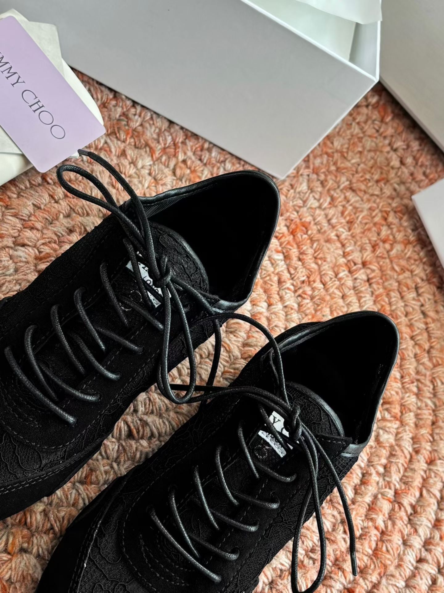 JIMMY CHOO 26S SNEAKERS IN BLACK MESH AND SUEDE