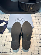 PRA SCHOCOLATE BRUSHED LOAFERS BLACK CALFSKIN