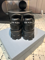 PRA MONOLITH BRUSHED LACE-UP SHOES BLACK LAMBSKIN