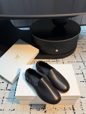 THE ROW 26S LOAFERS IN DARK BROWN CALFSKIN