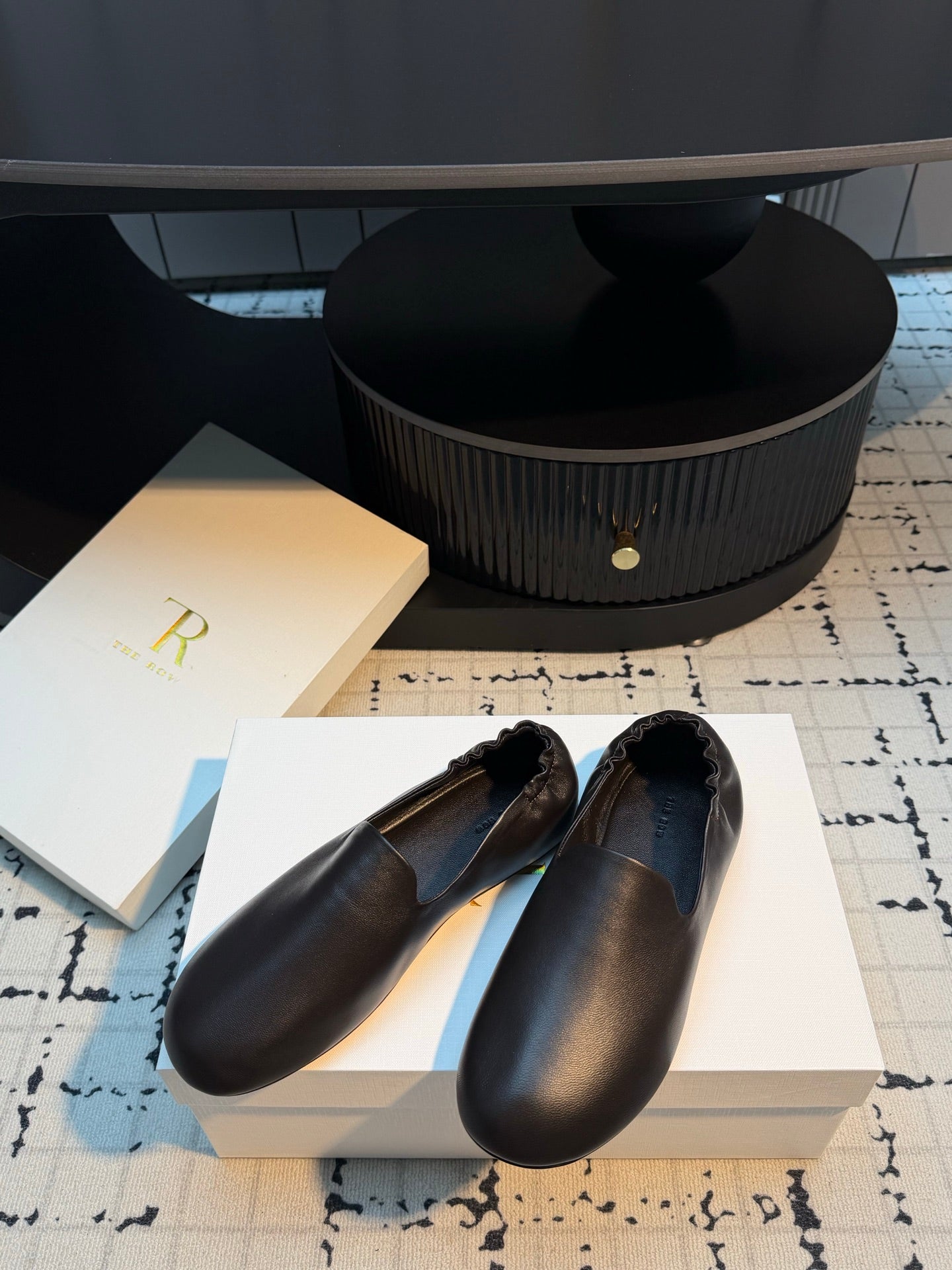 THE ROW 26S LOAFERS IN DARK BROWN CALFSKIN