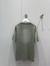 Loewe 25 Embroidered Short-sleeved T-shirt Green Acrylic Wool 220865
