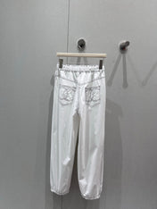 CC 25 Cropped Pant White Cotton