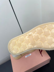 THICK-SOLED RETRO SNEAKERS IN WHITE MIX GREEN SMOOTH LAMBSKIN