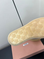 THICK-SOLED RETRO SNEAKERS IN PALE GRAY SMOOTH LAMBSKIN