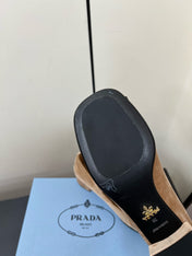 BOW MARY JANE PUMPS WITH T-STRAP IN PECAN PIE VELVET