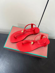 LP MINDIL SANDAL IN RED LAMBSKIN