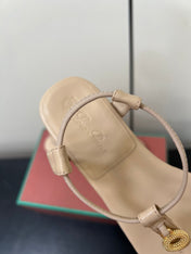 LP MINDIL SANDAL IN BEIGE LAMBSKIN