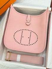 HM 26S EVELYNE BAG 23MM IN PINK GRAINED CALFSKIN