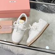 MIUMIU 26S SNEAKERS IN WHITE SUEDE