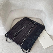 CHANEL 26S DRAWSTRING BACKPACK 44 IN BLACK PUFFY QUILTED NYLON