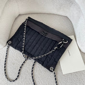 CHANEL 26S DRAWSTRING BACKPACK 44 IN BLACK PUFFY QUILTED NYLON
