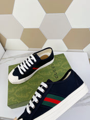 GG JULIO SNEAKER WITH WEB BLACK CANVAS