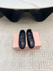 MARY JANE FLATS IN BLACK SMOOTH LAMBSKIN
