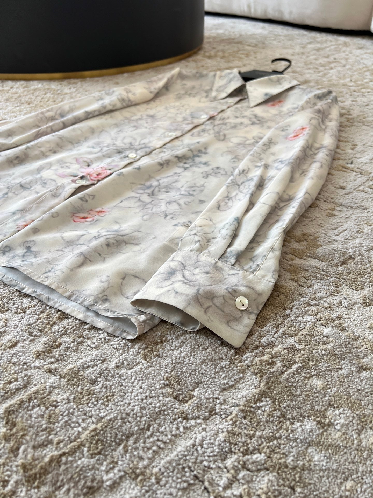 CHANEL LONG-SLEEVE PRINTED SHIRT IN SOFT FABRIC