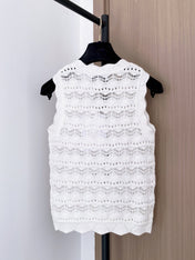 CHANEL 26S V-NECK KNITTED VEST 861