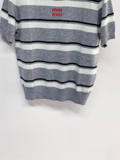 MIUMIU 26S SHORT SLEEVE KNIT SWEATER 1033