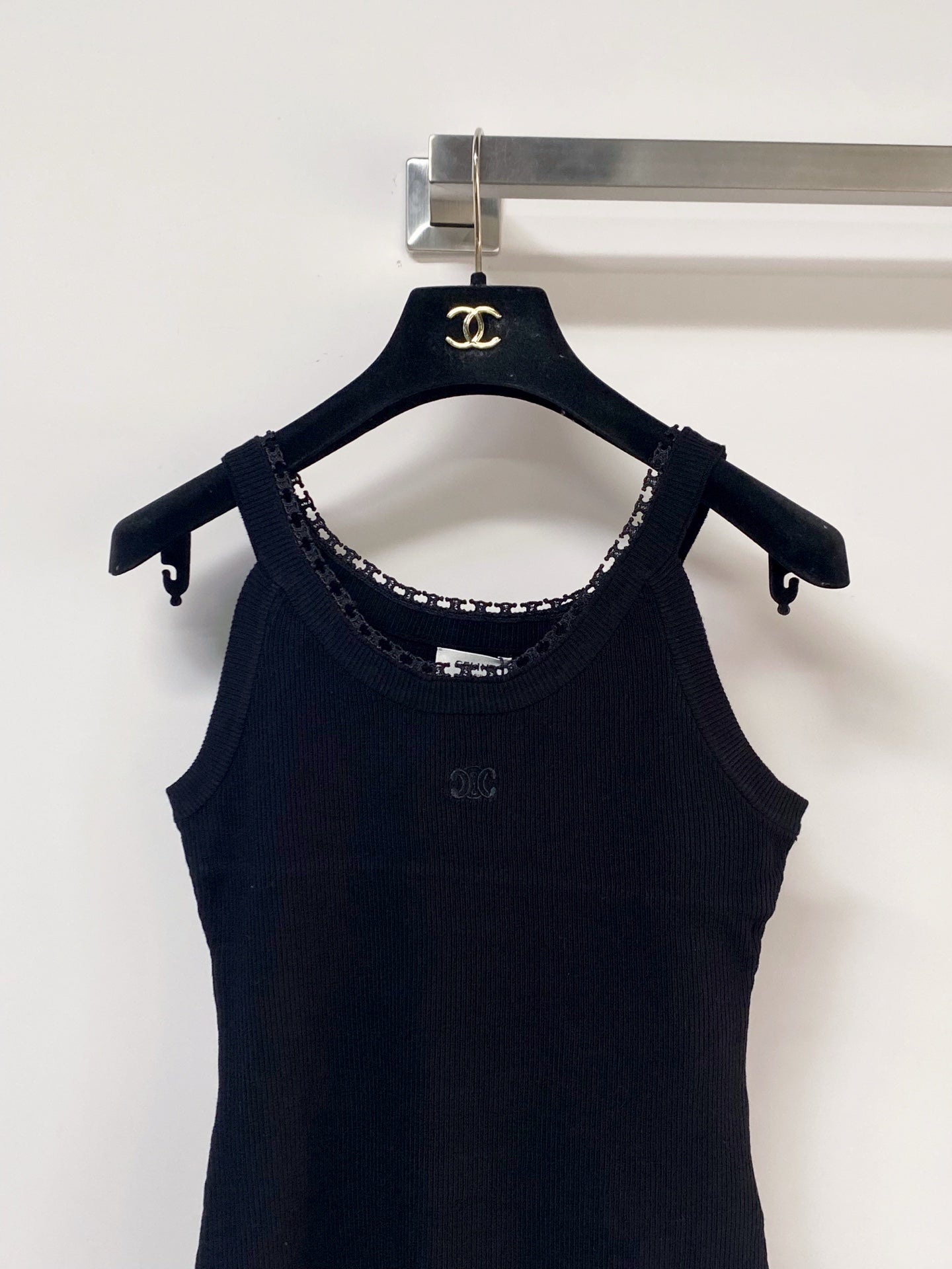 CELINE 26S LOGO RIBBED TANK TOP 194