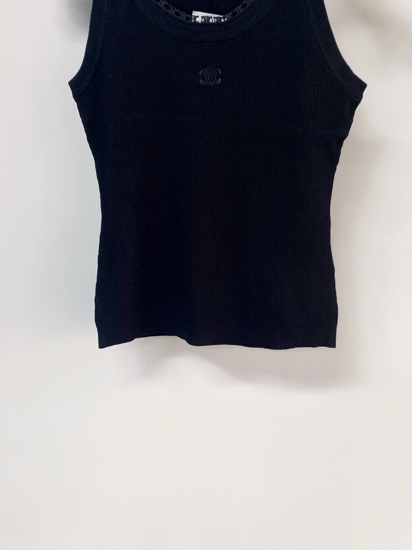 CELINE 26S LOGO RIBBED TANK TOP 194