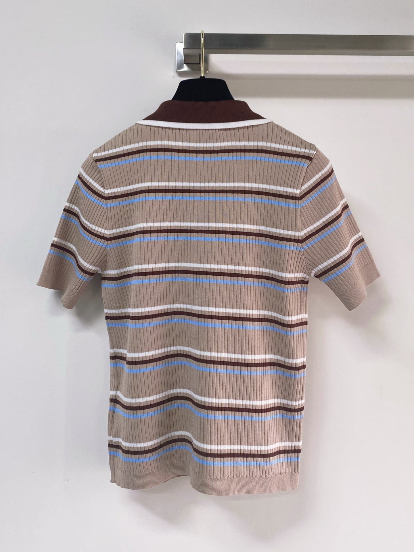 PRADA 26S SHORT-SLEEVED KNIT POLO SHIRT STYLE 893