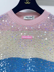 MIUMIU 26S SHORT-SLEEVED SWEATER STYLE 1129