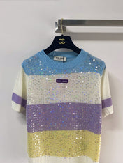 MIUMIU 26S SHORT-SLEEVED SWEATER STYLE 1128