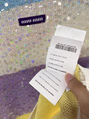 MIUMIU 26S SHORT-SLEEVED SWEATER STYLE 1128