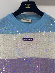 MIUMIU 26S SHORT-SLEEVED SWEATER STYLE 1128